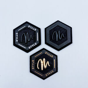 Individuelles Logo Hochwertige Umweltfreundliche Zinklegierung Geprägte Metall-Leder-Etikette <span class=keywords><strong>Patch</strong></span> 4,1x3,6cm für Bekleidung & Accessoires - Product Image 1