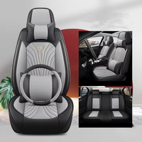 Housses de siège de voiture NOVUS en cuir PU respirant de haute qualité, ensemble complet, pour Rav 4 5 places, ajustement universel toutes saisons, luxe
