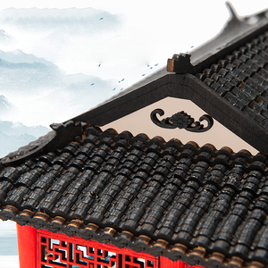 Realistische chinesische Pavillon Modell Kit vor geschnittene Linde Teile 3D Holz Pullze Gebäude Landschaft Diorama liefert verpackte Sets - Product Image 5