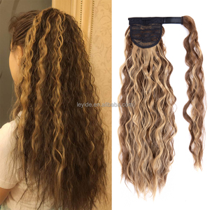 AliLeader Extensión <span class=keywords><strong>de</strong></span> cabello para mujer Largo <span class=keywords><strong>rizado</strong></span> Onda <span class=keywords><strong>de</strong></span> agua Cola <span class=keywords><strong>de</strong></span> <span class=keywords><strong>caballo</strong></span> Envoltura alrededor del peinado del cabello - Product Image 3