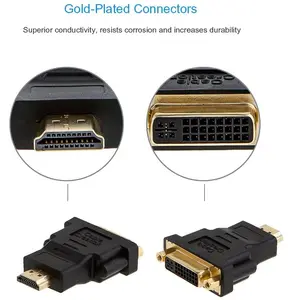 Grosir Konektor Adaptor Kecepatan Tinggi 3d HDMI Laki-laki Ke Kabel DVI Perempuan