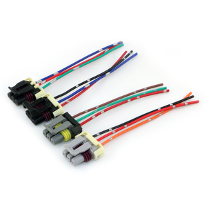 Connecteurs et bornes de faisceau de câbles pour batteries rondes Lucas Rists, magnétiques haute tension, à 3 broches, à éclisse coulissante, modèle DJ7033Y-1.5-21 - Product Image 1