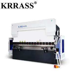 Mesin Lipat Merek KRRASS, Mesin Press Bending OK Otomatis, Rem Hidrolik, Lembaran 6 Meter untuk Fabrikasi