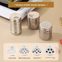 Boîte à épices rotative en acier inoxydable pour barbecue, salière, poivrière, distributeur d'huile absorbante