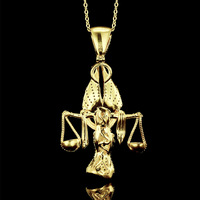 Collier Pendentif Charme Ange en Zircon en Argent Sterling 925 Personnalisé, Tendance Européenne et Américaine, Meilleure Vente Transfrontalière