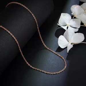 Yanyan vente en gros collier de chaîne à maillons en acier inoxydable plaqué or 18 carats bijoux collier de chaîne fine personnalisé pour les femmes - Product Image 6