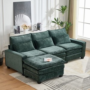 Juego de Sofás Reclinables en Forma de L, Modernos y de Lujo, Muebles de Tela para Sala de Estar y Dormitorio, para Apartamentos, Hoteles y Villas - Product Image 3