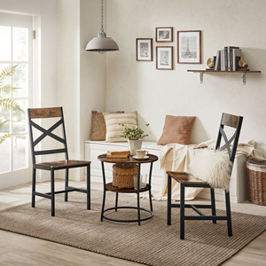 Ensemble de 2 <span class=keywords><strong>chaises</strong></span> de salle à manger de style industriel au design ergonomique - Meubles de maison écologiques et durables - Product Image 2