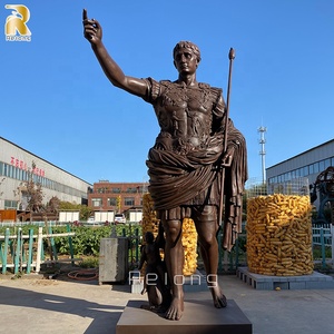 Estatua de metal de tamaño real para decoración artística, escultura personalizada de gran tamaño, antigua, al aire libre, bronce, <span class=keywords><strong>Caesar</strong></span>, jardín - Product Image 1