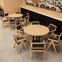 Meubles de cuisine d'hôtel modernes en bois de haute qualité OEM ODM, ensemble de tables et chaises de salle à manger commerciale pour restaurant avec tiroir