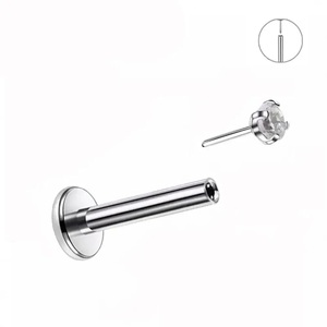 Clous <span class=keywords><strong>d</strong></span>'<span class=keywords><strong>Oreille</strong></span> en Titane G23 de Haute Qualité, Filetage Interne Classique, Bijoux de Piercing Corporel pour <span class=keywords><strong>Femme</strong></span> - Product Image 5