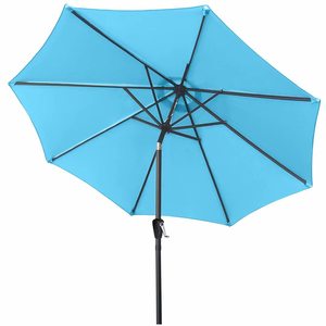 Parasol rond commercial <span class=keywords><strong>de</strong></span> luxe moderne en acier pour jardin, avec mât et baleines robustes, pour usage extérieur dans les hôtels et les parcs - Product Image 1