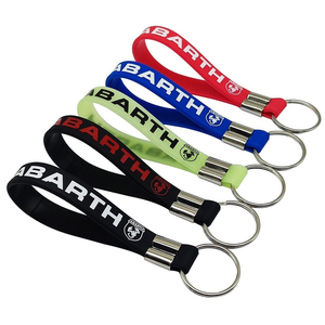 Personalized Customized Brand Logo Soft Silicone Bracelet Wristbands with Keyring