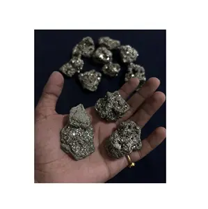 Kualitas Premium Pyrite Cluster batu alami kristal Pyrite kasar Mineral spesimen gunting untuk dekorasi rumah pirit mentah