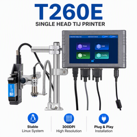 Imprimante industrielle T260E TIJ, machine de codage par lots en ligne pour l'impression sur les emballages alimentaires, les boîtes de médicaments et les bouteilles en PET