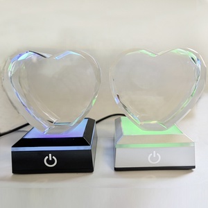 Cristal en forme de cœur moderne personnalisé pour cadre photo, verre gravé, cristal K9 solide, décoration de la maison, boîte cadeau - Product Image 6