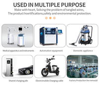 Enrouleur de câble électrique rétractable automatique Mella 8m 3A-15A en acier inoxydable ignifuge PA6 pour équipement médical