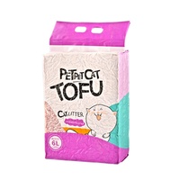 Doğal Tofu Kedi Kumu Çevre Dostu 6L Biyobozunur Mısır Nişastası Yeşil Çay Kokulu 8 Saat Koku Kontrolü Tozsuz