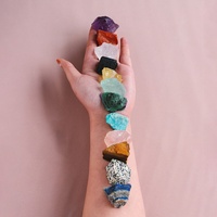 Set de Meditación Reiki de Energía Natural al por Mayor, Piedras Naturales, Cristales Curativos de los Siete Chakras con Caja, Aromaterapia y Decoración