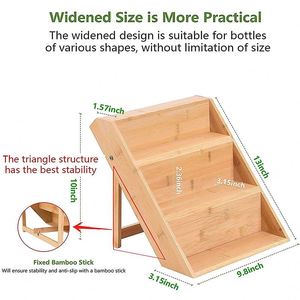 <b>Kitchen</b> Organizer Three-tier Spice Jars <b>Storage</b> Bamboo Spice Rack - Product Image 2