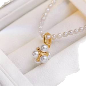 Colgante de Plata S925 con Perla 3D y Cuentas Redondas de 5-6mm, Opción de Collar - Product Image 3