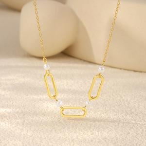 Colliers superposés CANNER en argent S925 avec pendentif papillon ajouré, perles et zircons géométriques, pour femme - Product Image 2