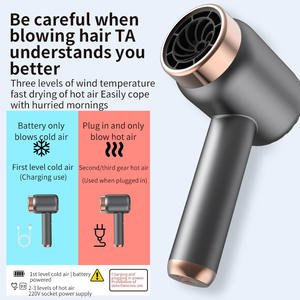 Secador de pelo inalámbrico recargable sin enchufe, cuidado del cabello, aire frío y caliente, secador de pelo portátil USB tipo estudio - Product Image 4