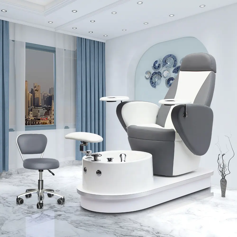 Pas cher Prix De Luxe En Gros Moderne Beauté Nail Salon Pompe De Décharge Pipeless Whirlpool Pied Spa Manucure Pédicure Chaise