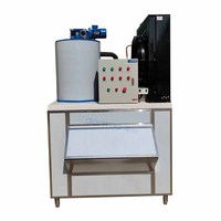 Machine à glace en flocons automatique commerciale en acier inoxydable 304 avec refroidissement par eau et moteur, capacité de stockage de 500 kg
