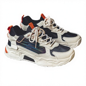 Dernières tendances en matière de chaussures rétro personnalisées avec logo de marque, chaussures de course et de marche en mesh, chaussures de sport pour hommes, baskets décontractées en cuir PU, semelle intérieure en EVA souple - Product Image 1