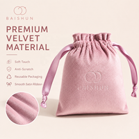 Pochette en velours avec cordon de serrage, sac d'emballage cadeau pour bijoux, sac de rangement pour cosmétiques, organisateur de petits accessoires pour bagues, boucles d'oreilles, colliers