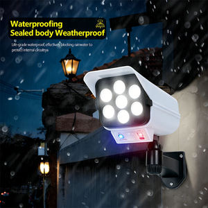 Cámara de Seguridad Solar Falsa con Luz LED, Sensor de Movimiento, Impermeable, Inalámbrica, Lámpara de Simulación para Jardín, Patio, Antirrobo - Product Image 3