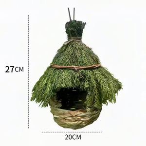 Nids d'oiseaux en herbe tressés à la main, décorations de jardin rondes, en stock, vente en gros - Product Image 4