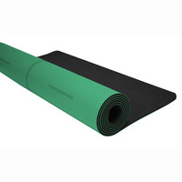 Tapis de yoga en PU doux et confortable avec logo personnalisé, motif personnalisé, épaisseur 5 mm, tapis d'exercice et de fitness, tapis de sport double couche