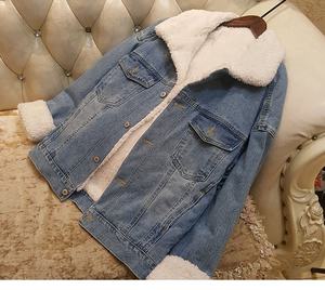Veste en jean pour filles personnalisable, chaude pour l'hiver, veste en jean pour filles de 2 à 14 ans - Product Image 1