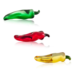 Honor of Crystal Vegetal Charm Glass Crystal Pimienta roja <span class=keywords><strong>verde</strong></span> Decoración para el hogar Crystal Chili Figuritas Glass Bell Pepper Pisapapeles - Product Image 3