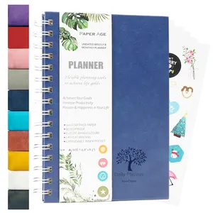 2024 Promotion School Wholesale A5 Diary PP Cover Note Book Lined Journal Custom Spiral Notebook