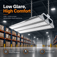 Projecteurs linéaires anti-éblouissement 100W 200W 300W à faible indice UGR LED pour entrepreneurs électriques, usines, ateliers, entrepôts, parkings