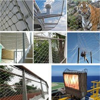 Maille en corde tressée en acier inoxydable à trous personnalisés, flexible, pour cage à oiseaux, protection des animaux, volière
