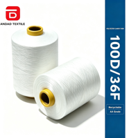 Fil de polyester DTY 100D/36F recyclable haute ténacité grade AA pour le tissage et le tricotage