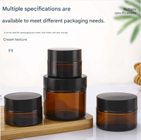 Bocaux en verre ambré vides avec couvercles noirs 5ml 10ml 30ml 50ml 100ml 250ml 500ml Vente en gros