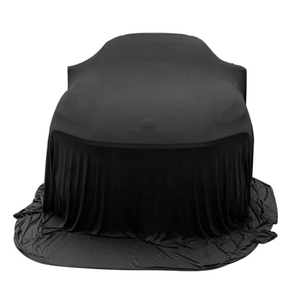Precio de fábrica, tamaño personalizado, tela lisa transpirable, cubierta elástica de seda <span class=keywords><strong>para</strong></span> exposición de coches, cubierta <span class=keywords><strong>para</strong></span> coche - Product Image 5
