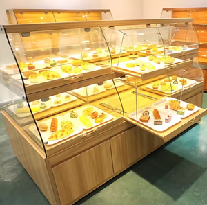 Rak Toko Roti Grosir, Lemari Pajang Roti Berbingkai Kayu, Etalase Donat, Rak Toko Kue - Product Image 4