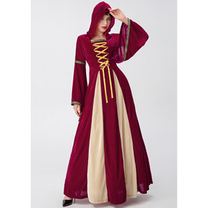 S-xxl Corte Medieval Con Capucha Retro <span class=keywords><strong>Zombie</strong></span> <span class=keywords><strong>Bruja</strong></span> Princesa Vestido - Product Image 4