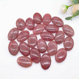 Vente en gros de pierres ovales en quartz fraise naturel poli pour la guérison spirituelle, la décoration intérieure et les cadeaux de fêtes - Product Image 5