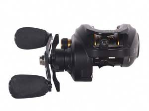 รอกเบทคาสติ้ง 186G วัสดุพลาสติก สำหรับตกปลาในแม่น้ำ ทะเลสาบ ทะเลน้ำลึก พร้อมอุปกรณ์ตกปลา อัตราทดเกียร์ 7.1:1 แรงต้านสูงสุด 8 กก. ลูกปืน 18+1BB - Product Image 3