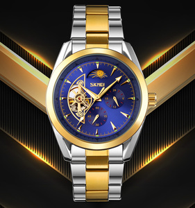 โรงงานขายส่งนาฬิกาคุณภาพสูง Reloj mecánico OEM โลโก้สั่งทำ สายสแตนเลส กันน้ำ 3ATM นาฬิกาอัตโนมัติสำหรับผู้ชาย - Product Image 1