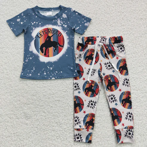 Conjunto de verano al por mayor de Let's Rodeo, conjuntos de ropa para niños, conjuntos de <span class=keywords><strong>vaquero</strong></span> occidental para niñas, conjunto de blusa, ropa para hermanos - Product Image 6