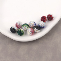 Haute qualité 16mm dégradé couleur polymère argile strass perle pour collier à faire soi-même Bracelet accessoires céramique argile porcelaine perles