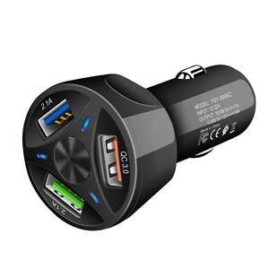 ที่ชาร์จในรถยนต์ 3USB QC3.0 ที่ชาร์จแบบหลายพอร์ต 3.1A สามารถปรับแต่งโลโก้ได้สำหรับ Samsung iPhone Huawei - Product Image 5